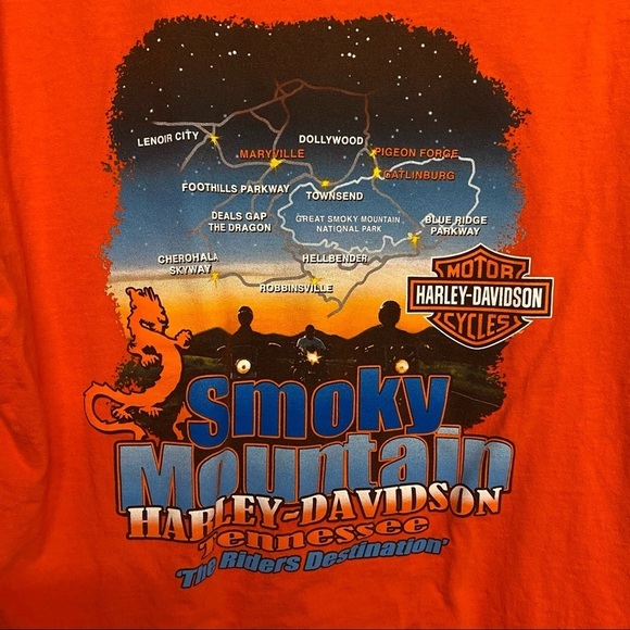 Harley-Davidson Men’s Orange Large T-Shirt - Picture 5 of 5